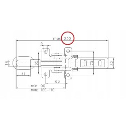 Cast iron side catch, strong side closure for the above-mentioned