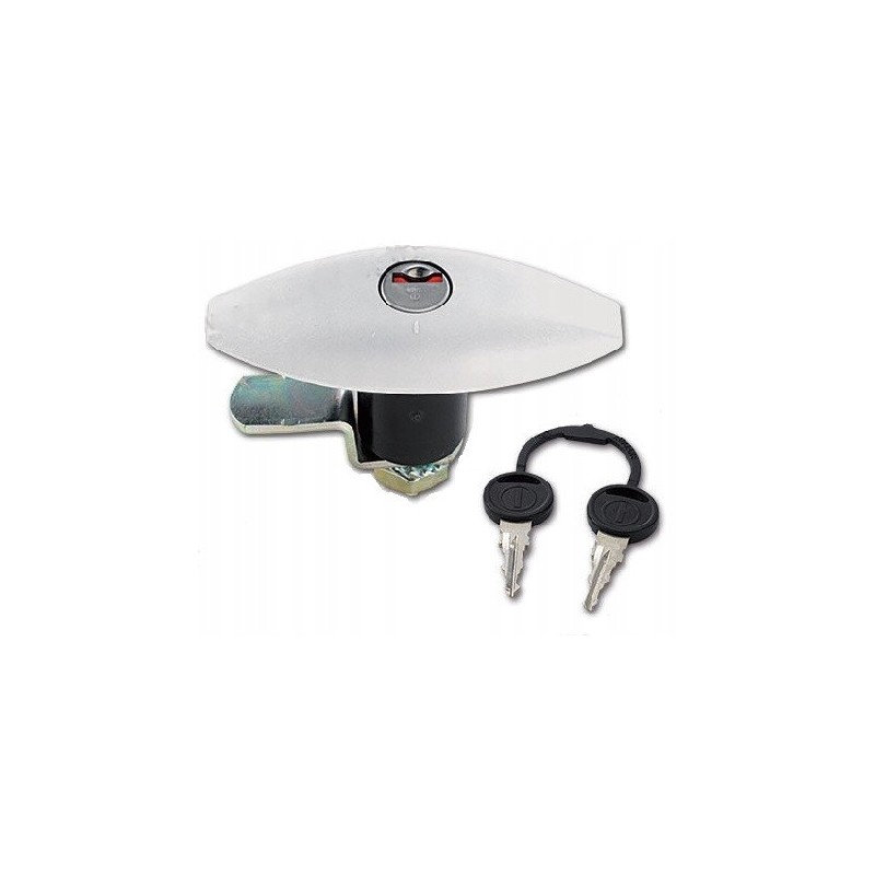 Ellipse lock for the storage compartment flap, 110 mm, white