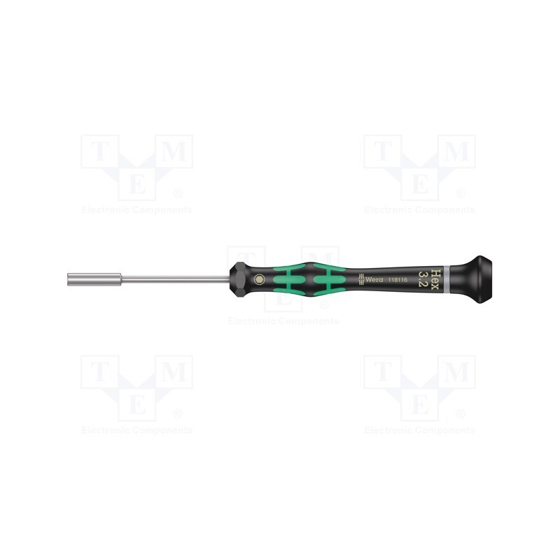1 pcs x WERA - 5118116001 - Screwdriver, 6-angles socket, precision, Kraftform Micro