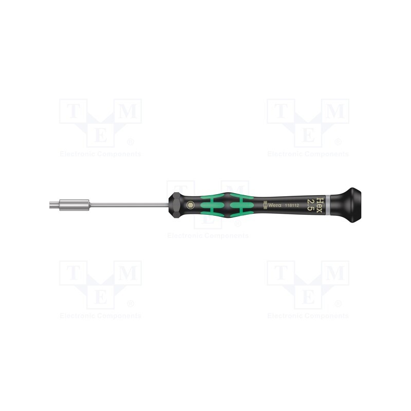 1 pcs x WERA - 5118112001 - Screwdriver, 6-angles socket, precision, Kraftform Micro