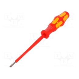 1 pcs x WERA - 5100002001 - Screwdriver, insulated, slot, 3,5x0,6mm, Blade length: 100mm
