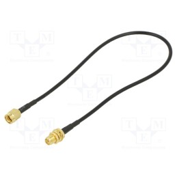 1 pcs x ONTECK - SMA-05-0.3 - Cable, 50Ω, 0.3m, RP-SMA male,RP-SMA female, black, straight