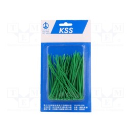 1 pcg x KSS WIRING - PB-100-4GN - Cable tie, L: 100mm, W: 2.5mm, polyamide, 78.5N, green, 100pcs.