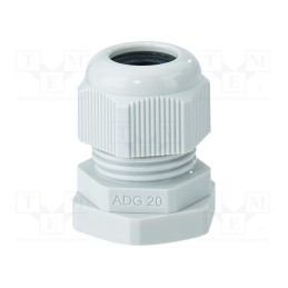 1 pcs x HENSEL - 36001078 - Cable gland, M20, 1.5, IP66, polyamide, light grey