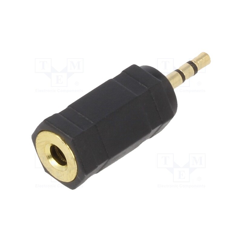 1 pcs x GEMBIRD - A-3.5F-2.5M - Adapter, Jack 2.5mm 3pin plug,Jack 3.5mm socket, black
