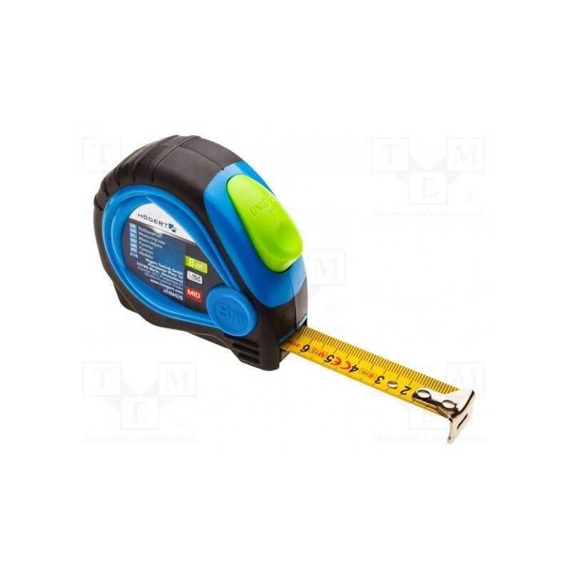 1 pcs x Hu00d6GERT TECHNIK - HT4M428 - Measuring tape, L: 8m, Width: 25mm, Class: II