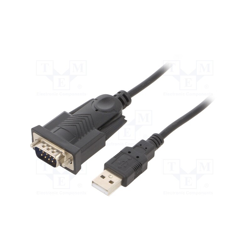 1 pcs x GEMBIRD - UAS-DB9M-02 - USB to RS232 converter, D-Sub 9pin plug,USB A plug, 1.5m, black
