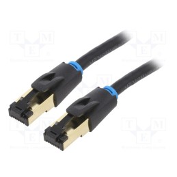 1 pcs x VENTION - IKABH - Patch cord, S/FTP, Cat 8, OFC, PVC, black, 2m, RJ45 plug,both sides