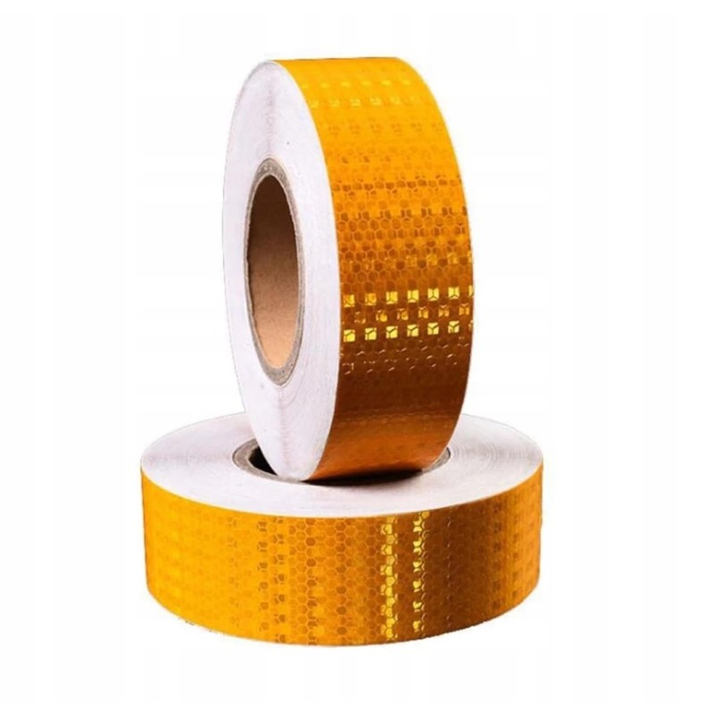 Self-adhesive contour reflective tape, yellow, 25 m