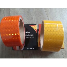 Self-adhesive contour reflective tape, yellow, 25 m