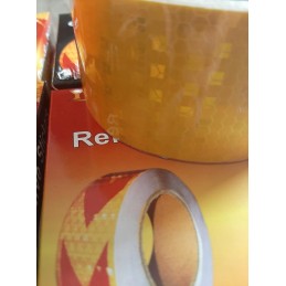 Self-adhesive contour reflective tape, yellow, 25 m
