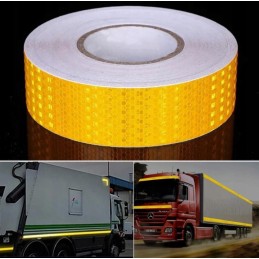 Self-adhesive contour reflective tape, yellow, 25 m
