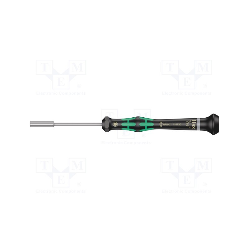1 pcs x WERA - 5118130001 - Screwdriver, 6-angles socket, precision, Kraftform Micro