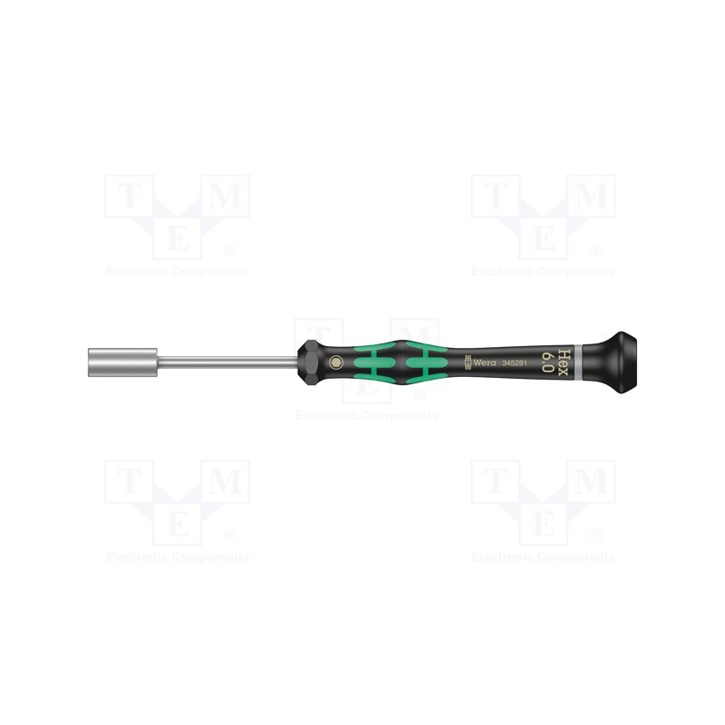 1 pcs x WERA - 5345281001 - Screwdriver, 6-angles socket, precision, Kraftform Micro