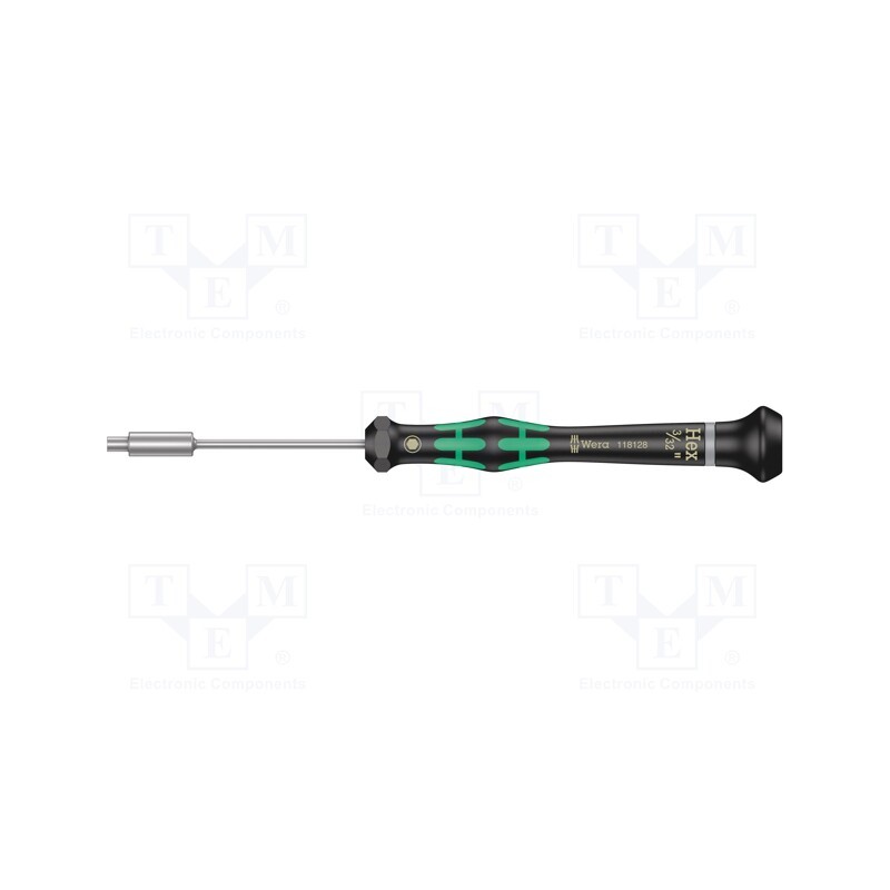 1 pcs x WERA - 5118128001 - Screwdriver, 6-angles socket, precision, Kraftform Micro