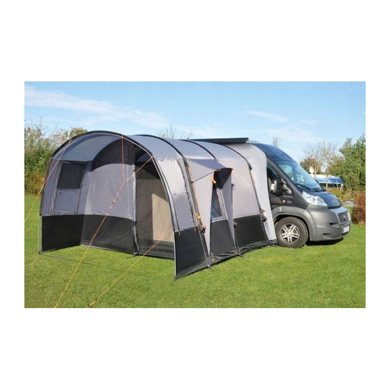 A vestibule tent for a Porti Air Eurotrail camper