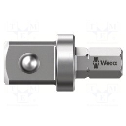 1 pcs x WERA - 5136001001 - Adapter, Overall len: 30mm, Mounting: hexagon 5/16'/ square 3/8'