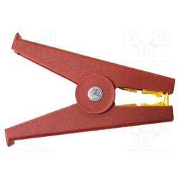 1 pcs x MUELLER ELECTRIC - BU-108K-2 - Kelvin crocodile clip, 50A, Grip capac: max.32mm, red