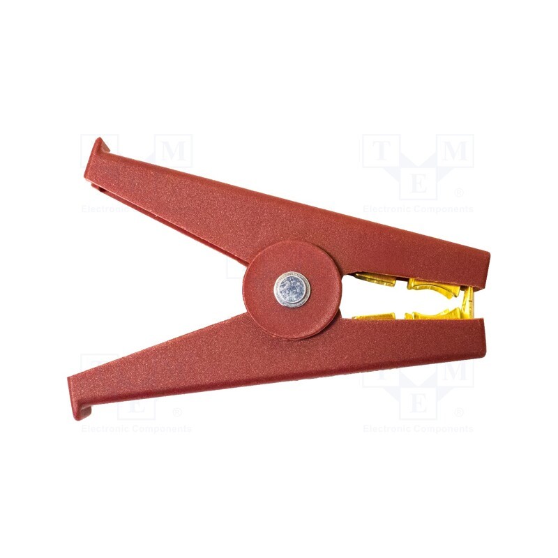 1 pcs x MUELLER ELECTRIC - BU-108K-2 - Kelvin crocodile clip, 50A, Grip capac: max.32mm, red