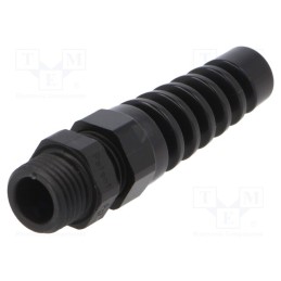 1 pcs x HUMMEL - 1.293.0701.15 - Cable gland, with strain relief, PG7, IP68, polyamide, black