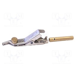 1 pcs x MUELLER ELECTRIC - JP-8783-TJ - Crocodile clip, Grip capac: max.25mm, Overall len: 66mm