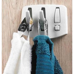 Folding hanger with 3 hooks for camper, gray f