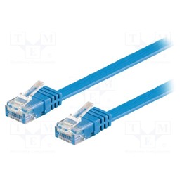 1 pcs x Goobay - 96413 - Patch cord, U/UTP, 6, stranded, Cu, PVC, blue, 2m, 32AWG