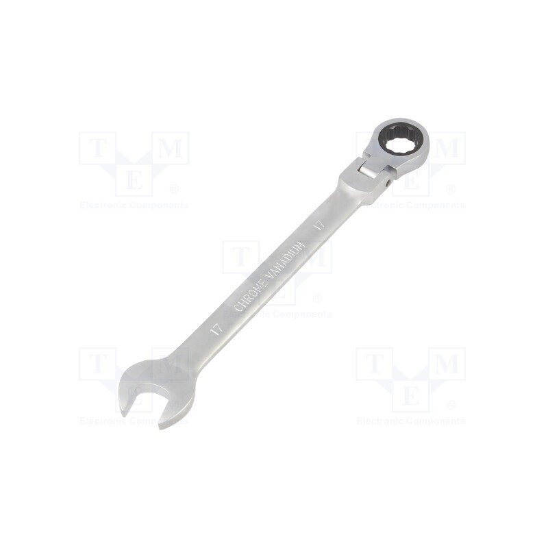 1 pcs x PG TOOLS - PGT097 - Wrench, combination spanner,with ratchet,with joint, 17mm