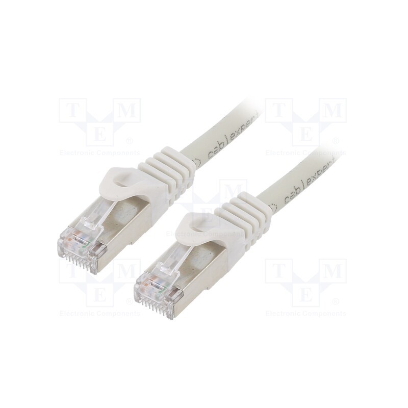 1 pcs x GEMBIRD - PP6A-LSZHCU-1.5M - Patch cord, S/FTP, 6a, solid, Cu, LSZH, grey, 1.5m, 27AWG, Cablexpert