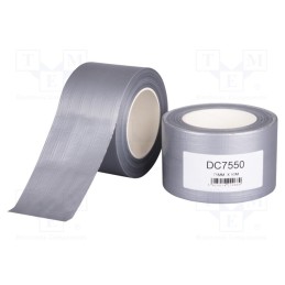1 rol x HPX - DC7550 - Tape: duct, W: 75mm, L: 50m, Thk: 0.17mm, silver, synthetic rubber