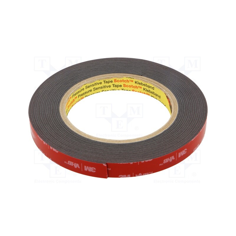 1 rol x 3M - 3M 5952 12MM 5.5M - Tape: fixing, W: 12mm, L: 5.5m, Thk: 1100um, acrylic, black