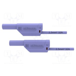 1 pcs x SCHu00dcTZINGER - VSFK 8500 / 2.5 / 200 / PVI - Test lead, 32A, banana plug 4mm,both sides, Urated: 1kV, Len: 2m
