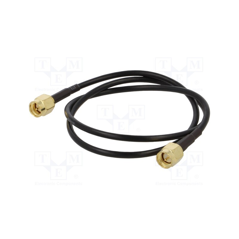 1 pcs x ONTECK - SMA-01-0.5 - Cable, 50Ω, 0.5m, SMA plug,both sides, black, straight