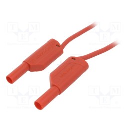 1 pcs x SCHu00dcTZINGER - VSFK 8500 / 2.5 / 200 / RT - Test lead, 32A, banana plug 4mm,both sides, Urated: 1kV, Len: 2m