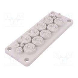 1 pcs x TRELLEBORG - RMC17 GR -AS - Multigate grommet, light grey, Holes no: 17, -40÷90°C, UL94V-0