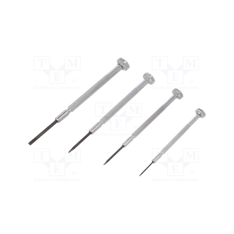1 set x C.K - T4852P - Kit: screwdrivers, precision, slot, Size: SL 1,SL 1,6,SL 2,SL 2,4