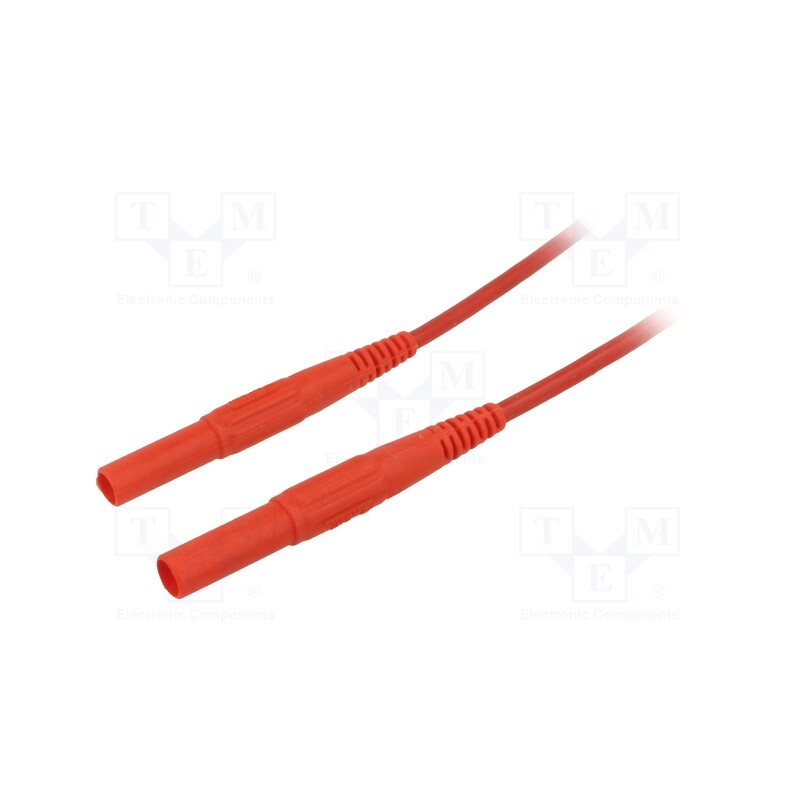 1 pcs x STu00c4UBLI - 66.9014-20022 - Test lead, 19A, banana plug 4mm x2, insulated, Urated: 1kV, Len: 2m