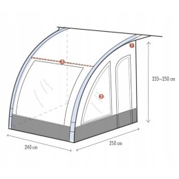 Vestibule for lynx 240 lt caravan