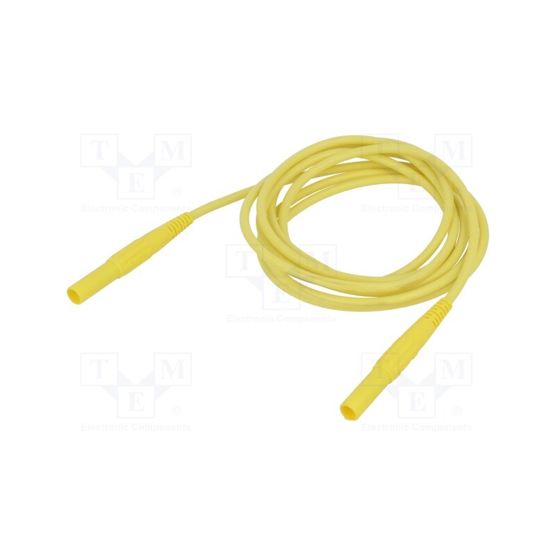 1 pcs x STu00c4UBLI - 66.9014-20024 - Test lead, 19A, banana plug 4mm x2, insulated, Urated: 1kV, Len: 2m