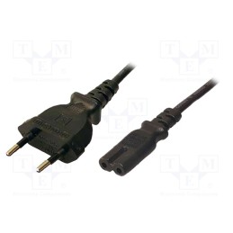 1 pcs x LOGILINK - CP092 - Cable, CEE 7/16 (C) plug,IEC C7 female, 1.8m, black, 2.5A, 250V