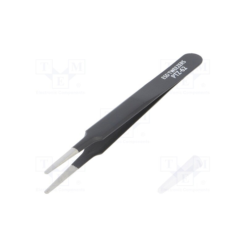 1 pcs x ENGINEER - PTZ-62 - Tweezers, Blade tip shape: rounded, Tweezers len: 120mm, ESD