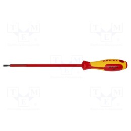 1 pcs x KNIPEX - 98 21 45 - Screwdriver, insulated, slot, 4,5x0,8mm, Blade length: 180mm