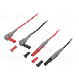1 pcs x UNI-T - UT-L09 - Test leads, Inom: 10A, Len: 1m, red and black