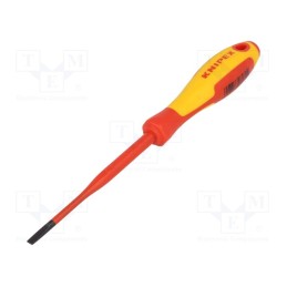 1 pcs x KNIPEX - 98 20 40 SL - Screwdriver, insulated, slot, 4,0x0,8mm, Blade length: 100mm