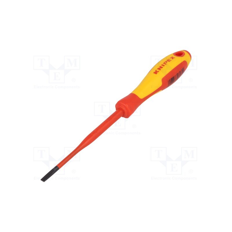 1 pcs x KNIPEX - 98 20 40 SL - Screwdriver, insulated, slot, 4,0x0,8mm, Blade length: 100mm