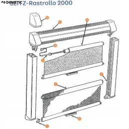 Dometic roller shutter drive sleeve, mosquito net, 2 pcs