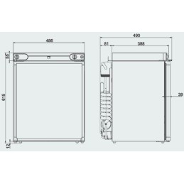 Combicool rf 62 refrigerator 12v 230v gas dometic