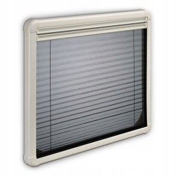 Pleated window blind with Dometic mosquito net 233x352