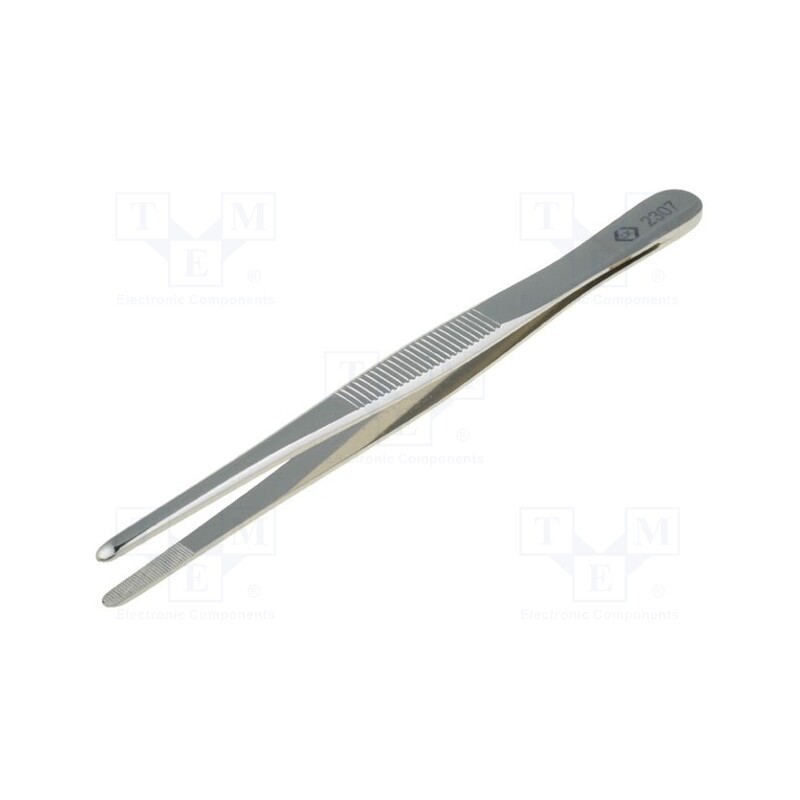 1 pcs x C.K - T2307 - Tweezers, 145mm, Blades: elongated, Tipwidth: 3.5mm, 28g