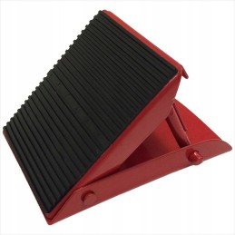 Folding metal wheel chock for camping